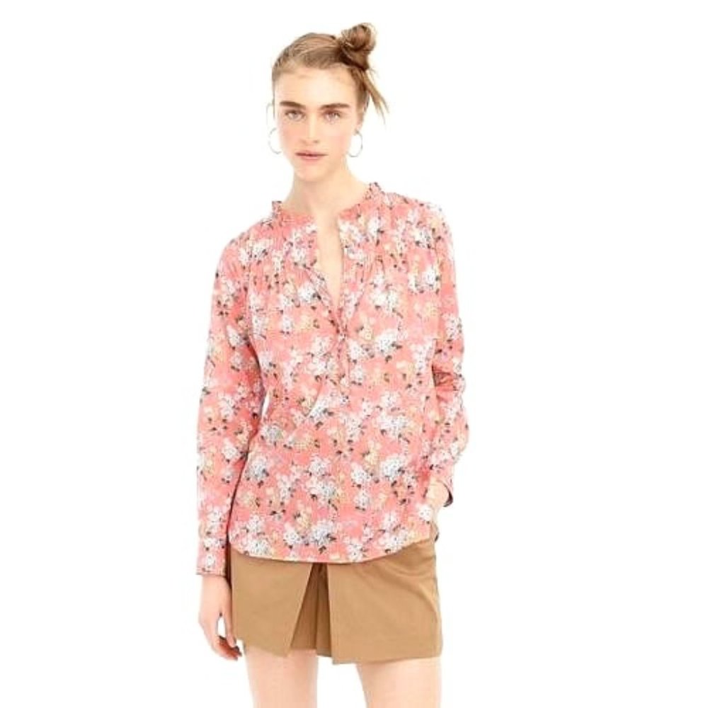 Liberty of London J.Crew Women's Josephine Floral Peasant Blouse Size 2